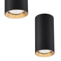 Spot tuba MANACOR czarno-złota 6x17cm GU10 LIGHT PRESTIGE
