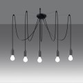 Żyrandol NESO 5 szary/czarny E27 5x15W IP20 SL.1161 SOLLUX