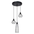 Lampa wisząca SUBA 3P czarna E27 3x15W IP20 SL.1166 SOLLUX