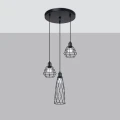 Lampa wisząca SUBA 3P czarna E27 3x15W IP20 SL.1166 SOLLUX