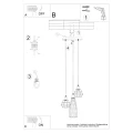 Lampa wisząca SUBA 3P czarna E27 3x15W IP20 SL.1166 SOLLUX