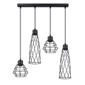 Lampa wisząca SUBA 4L czarna E27 4x15W IP20 SL.1167 SOLLUX