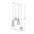 Lampa wisząca SUBA 4L czarna E27 4x15W IP20 SL.1167 SOLLUX