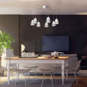 Lampa Wisząca APOLLO WHITE 5xE27 | MLP775 Milagro