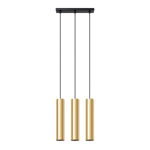 Lampa Wisząca LAGOS 3 złoty połysk GU10 3x10W IP20 SL.1201 SOLLUX