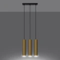 Lampa Wisząca LAGOS 3 złoty połysk GU10 3x10W IP20 SL.1201 SOLLUX