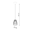 Lampa wisząca LEYO czarny E27 1x15W IP20 SL.1205 SOLLUX
