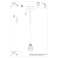 Lampa wisząca LEYO czarny E27 1x15W IP20 SL.1205 SOLLUX
