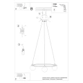 Żyrandol YOLI 3 czarny G9 3x8W IP20 SL.1213 SOLLUX
