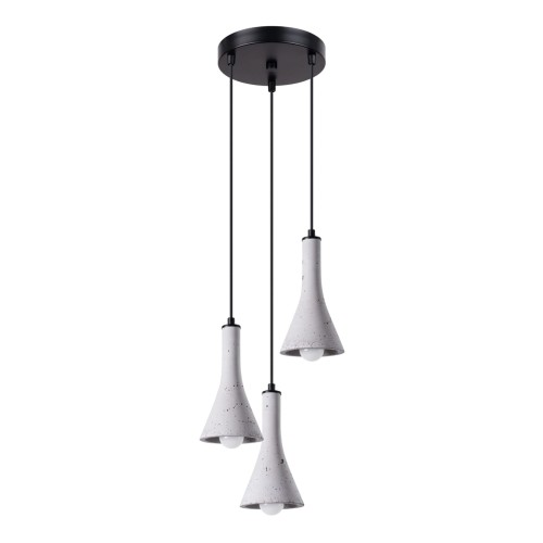 Lampa wisząca REA 3P beton E14 3x12W IP20 SL.1226 SOLLUX