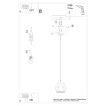 Lampa wisząca ceramiczna MINT E27 1x15W IP20 SL.1251 SOLLUX