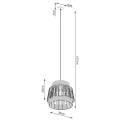 Lampa wisząca BRILO czarny E27 1x15W IP20 SL.1253 SOLLUX