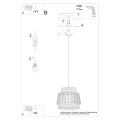 Lampa wisząca BRILO czarny E27 1x15W IP20 SL.1253 SOLLUX