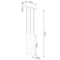Lampa wisząca PASTELO 3L drewno G9 3x8W IP20 SL.1267 SOLLUX