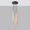Lampa wisząca PASTELO 5P drewno G9 5x8W IP20 SL.1270 SOLLUX