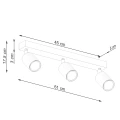 Plafon VERDO 3L biały GU10 3x10W IP20 SL.1288 SOLLUX