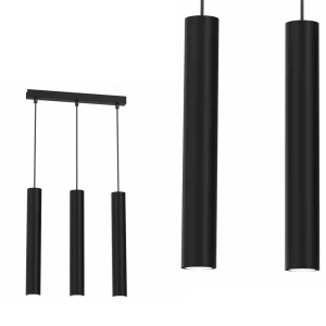Lampa wisząca HUDSON Czarny 3xGU10 MLP8792 Milagro