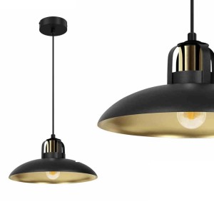 Lampa wisząca FELIX Czarny/Złoty 1xE27 MLP8906 Milagro