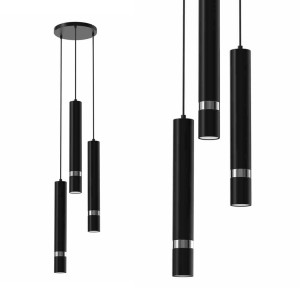 Lampa wisząca JOKER Czarny/Chrom 3xGU10 MLP8916 Milagro