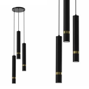 Lampa wisząca JOKER Czarny/Złoty 3xGU10 MLP8918 Milagro