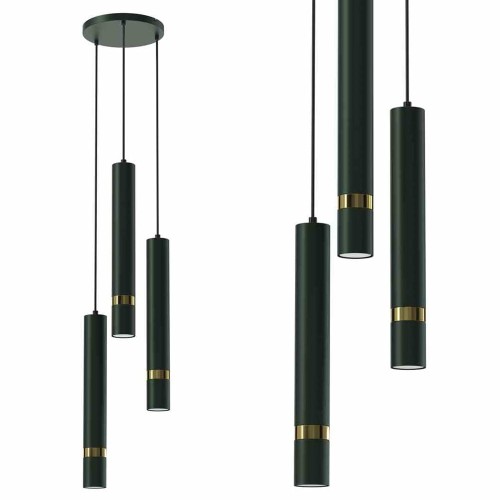 Lampa wisząca JOKER Zielony/Złoty 3xGU10 MLP8919 Milagro