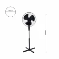 WENTYLATOR STOJĄCY EKO-LIGHT 16'' CZARNY | EKW470 Eko-Light
