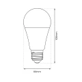 Żarówka LED 9W E27 A60 4000K Ściemnialna 100%/50%/25%. EKZA8001 Eko-Light – 10szt.