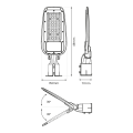 Lampa uliczna Alley 50W 4000K 230V EKO9909 Eko-Light