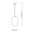 Lampa wisząca ALIAS BLACK 1xE14 fi 240 ML0323 Milagro