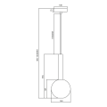 Lampa wisząca NIKO BLACK 1xG9 fi 150 ML0331 Milagro