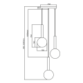 Lampa wisząca NIKO BLACK 3xG9 ML0333 Milagro