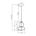 Lampa wisząca DAPHNE SMOKED 12W ML0344 Milagro