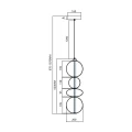 Lampa wisząca DAPHNE AMBER 36W ML0346 Milagro