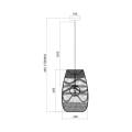 Lampa wisząca ARONA NATURAL 1xG9 fi 250 ML0352 Milagro