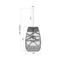 Lampa wisząca ARONA NATURAL 1xE14 fi 400 ML0353 Milagro
