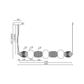 Lampa wisząca CARO GOLD 42W LED ML0365 Milagro