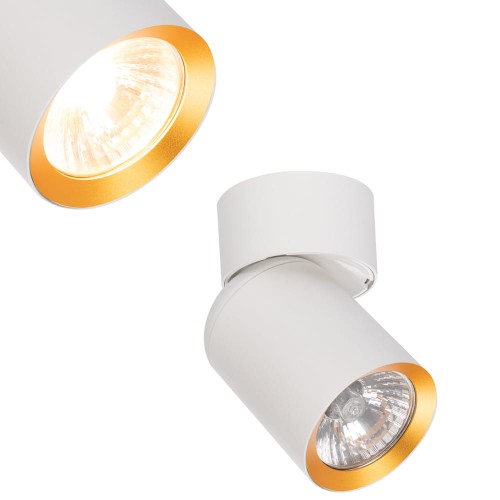 Spot Andy 1xGU10 Biały + Złoty ML9932 Milagro