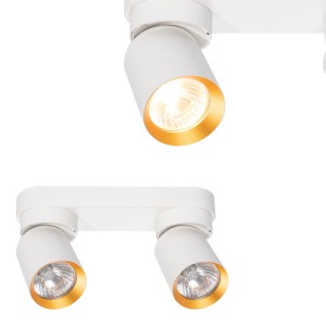 Lampa sufitowa Andy 2xGU10 Biały + Złoty ML9934 Milagro