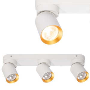 Lampa sufitowa Andy 3xGU10 Biały + Złoty ML9936 Milagro