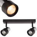 Lampa sufitowa Cino 2xGU10 Czarny + Chrom ML9947 Milagro