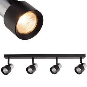Lampa sufitowa Cino 4xGU10 Czarny + Chrom ML9951 Milagro