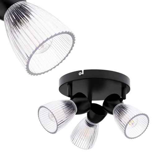 Lampa sufitowa BEST BLACK 3xE14 (round) ML9973 Milagro