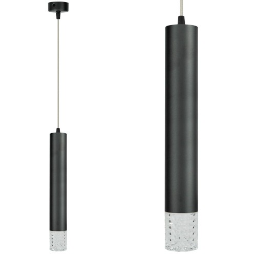 Lampa wisząca TUBI BLACK 1xGU10 ML8877 Milagro