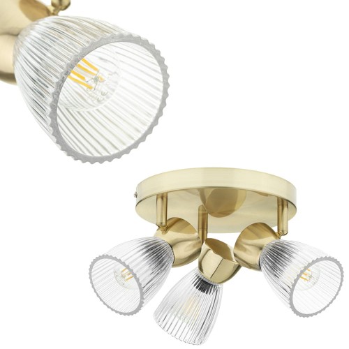 Lampa sufitowa BEST GOLD 3xE14 (round) ML9977 Milagro