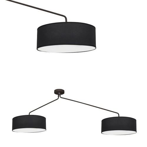 Lampa sufitowa FALCON z czarnymi abażurami na długich ramionach Nowodvorski Lighting