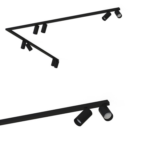 Listwa sufitowa 90° 2x150cm MONO CORNER VIII 2x150 BLACK 7721 Nowodvorski Lighting