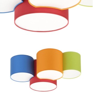 Lampa sufitowa MONA KIDS kolorowa do pokoju dziecięcego 4 klosze TK Lighting