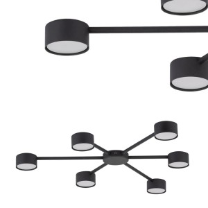 Lampa sufitowa AVIA BLACK 6 PŁ 4692 TK Lighting