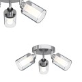 Lampa sufitowa łazienkowa IP44 VISTA ze szklanymi, transparentnymi kloszami Nowodvorski