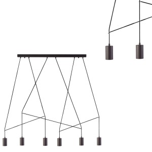 Lampa sufitowa IMBRIA BLACK VI listwa 9675 Nowodvorski
